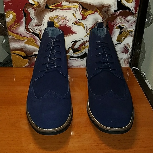 Mens "Ricardo" Suede Leather Lace Up Chukka Boots - Picture 6 of 8